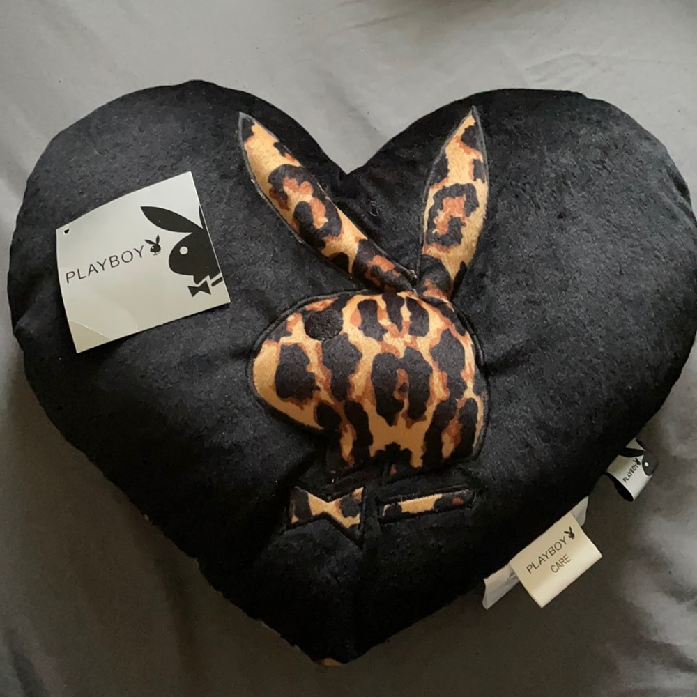 Playboy Bunny Heart Throw Pillow